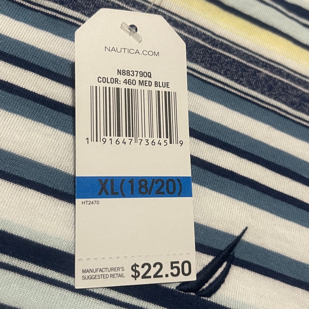 Nautica Multi-Blue Striped Shirt
